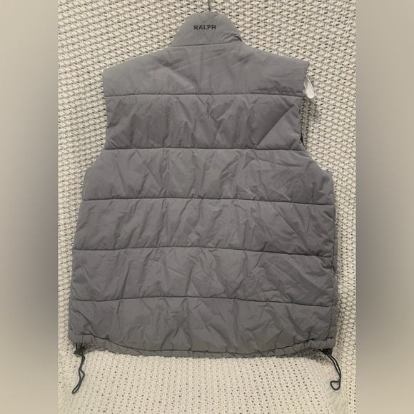 Vintage Men’s Ralph Lauren Black/Gray Reversible Vest, Nylon & Cotton; Size M - Picture 4 of 12